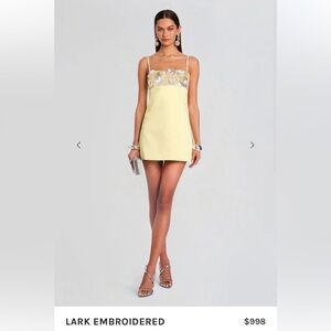 Retrofete Lark Embroidered Mini Dress